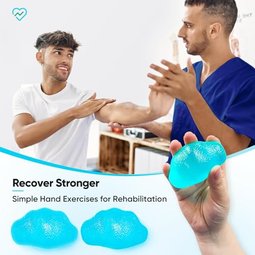 FitBeast Stress Balls for Adults, Hand Exercise Balls 6 Pack, Stress Relief & Grip Strength Trainer, Squishy Balls & Squee...