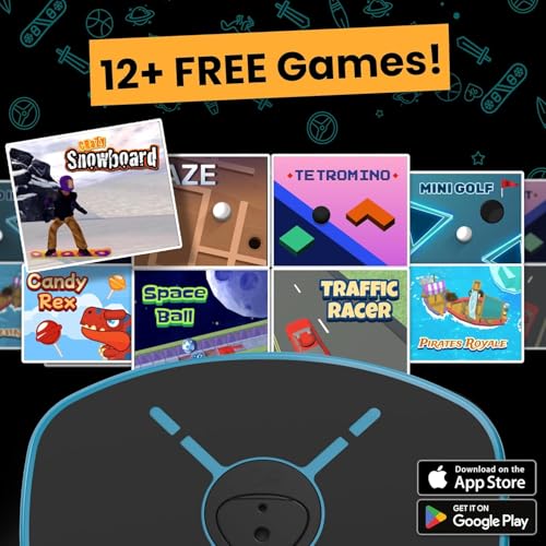 GoBalance Board - App-Enabled Balance Board. Smart Bluetooth Sensor, 12 FREE Interactive Games - Fun, Balance Training and...