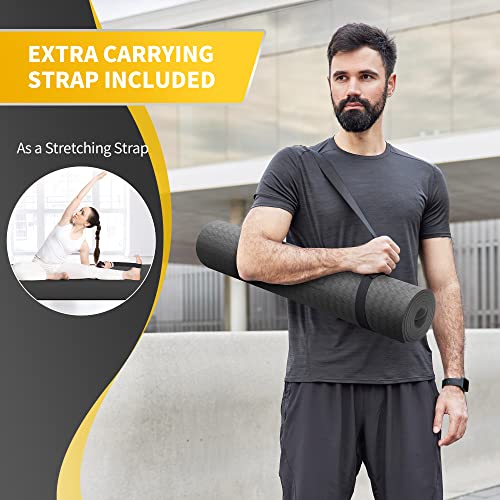 CAMBIVO Extra Wide Yoga Mat for Women and Men (72"/84"x 32"x 1/4") TPE Workout Mat, Non-slip Large Exercise Fitness Mat fo...