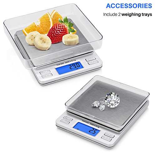 Smart Weigh Digital Pro Pocket Scale 2000g x 0.1g – 6 Units: g, oz, gn, ozt, DWT, ct – High Precision for Kitchen, Herbs &...