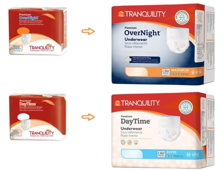 Tranquility Premium Overnight Disposable Absorbent Underwear (DAU) - XL - 56 ct