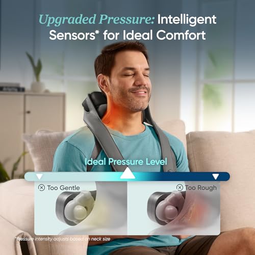 Etekcity FSA Eligible Cordless Neck Massager for Pain Relief Deep Tissue, Shiatsu Shoulder Massager with Heat, Massage Too...