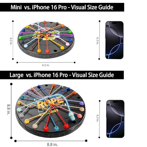 lartoys Rope Untangling Puzzle Game, Educational Strategy Board Game for Kids & Adults, Family Travel Party Games with Mul...