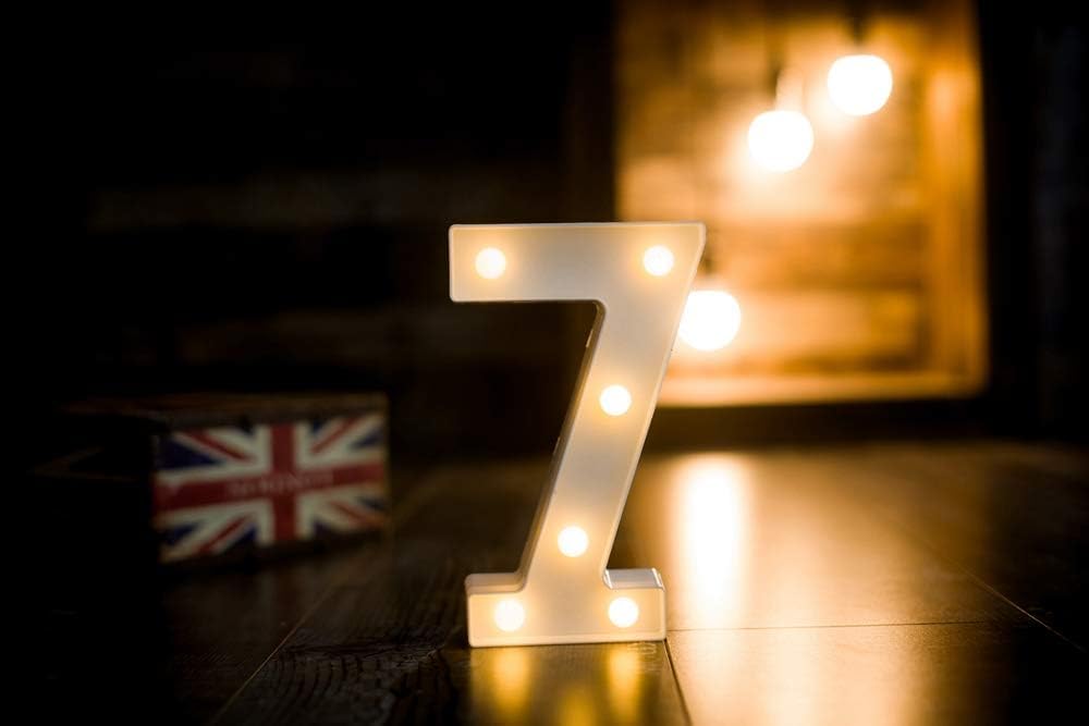 Foaky Rechargeable LED Letter Lights Sign Marquee, Warm-Rechargeable, 7in Plastic for Home Bar Decoration