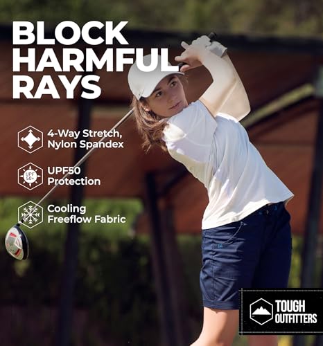 Tough Outdoors UV Arm Sleeves for Men Women - Sun Protection Sleeves - Compression Golf Baseball Cooling Tattoo Arm Sleeve