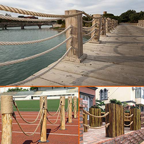 Manila Rope 1 Inch x 100 Feet, Twisted Thick Rope for Landscaping, Crafts, Sporting,Marine, Projects and Tie-Downs
