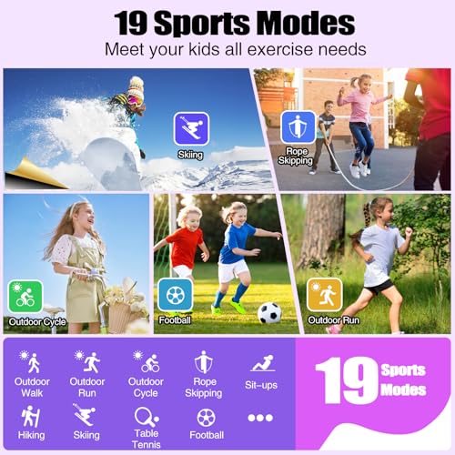 meoonley Kids Watch for Girls Boys with IP68 Waterproof, Girls Watch with 19 Sports Modes, Sleep Tracking, Pedometer, Stop...