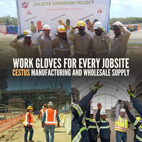 Cestus 5207, ANSI Cut A9 Winter Work Gloves for Men (1,3,10,50 pairs) Insulated Waterproof Impact Gloves for Cold Weather