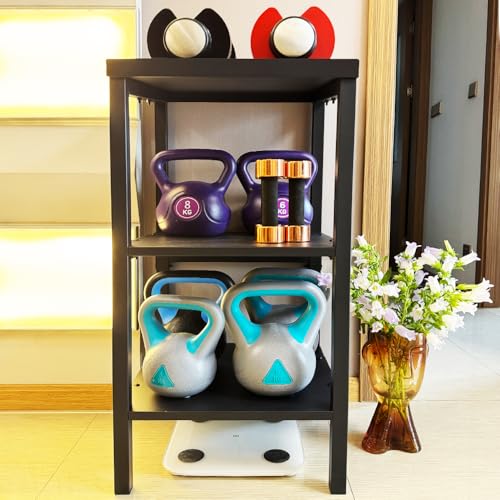 OGODU Commercial Heavy Duty Adjustable Dumbbell Stand & Kettlebell Stand, Adjustable Dumbbell Weight Rack, Kettlebell Stor...