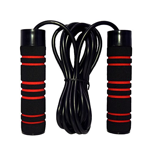 Weighted Jump Rope (1LB) With Memory Foam Handles and Thick Speed Cable - For fitness workouts at home, cardio, boxing and...