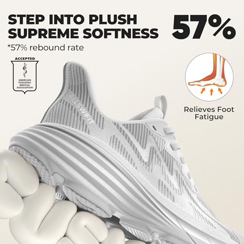 ALLSWIFIT Women's Slip On Walking Shoes Hands-Free Cushion Running Tennis SwiftPlush Non-Slip Comfortable Workout Gym Athl...