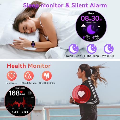 Smart Watch for Women Fitness Tracker: Waterproof Digital Mens Watches Make Answer Call Smartwatch for Android Phone iPhon...