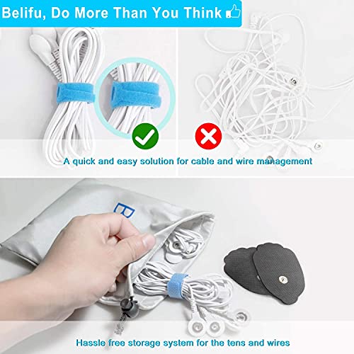 Belifu Dual Channel TENS EMS Unit 24 Modes Muscle Stimulator for Pain Relief Therapy, Electronic Pulse Massager Muscle Mas...