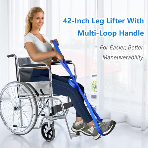 42 Inch Leg Lifter, Leg Lifter After Hip Replacement, Leg Lifter for After Knee Surgery, Leg Lifter Strap Rigid with Multi...