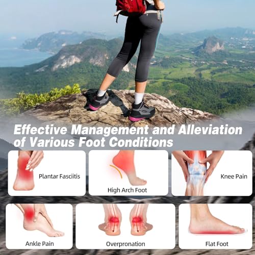 Women's Orthopedic Wide Waterproof Hiking Boots: Comfortable Plantar Fasciitis Diabetic Walking Running Trekking Shoes, Or...