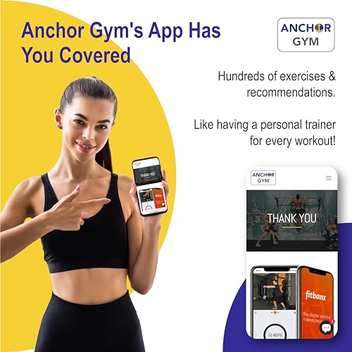 Anchor Gym Body Weight Resistance Straps - Adjustable Body Weight Training Straps, Stretching & Full-Body Training - Exerc...