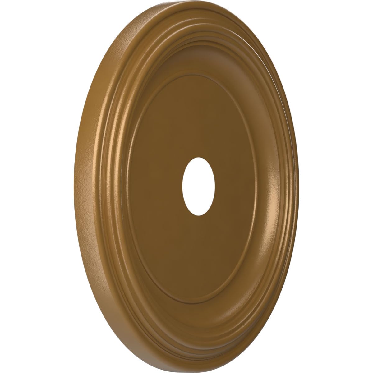 22Od X 3 1/2Id X 1 1/2P Traditional Thermoformed Pvc Ceiling Medallion (Fits Canopies Up To 13 1/2), Metallic Gold Rush