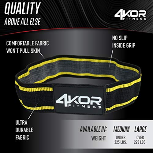 4KOR Fitness Resistance Loop Band Set, Perfect for Crossfit, Yoga, Physical Therapy, and Booty Building