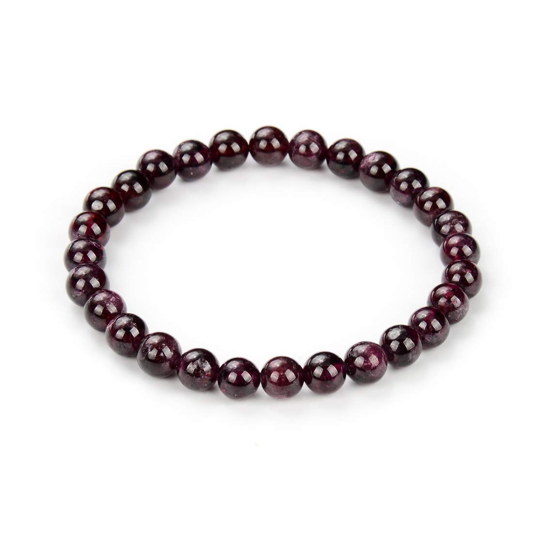 Adabele Real Natural Garnet Bracelet 8 Inch Stretch Gemstone Beaded Bracelet Chakra Healing Crystal Stone Jewelry Women Mom Gift