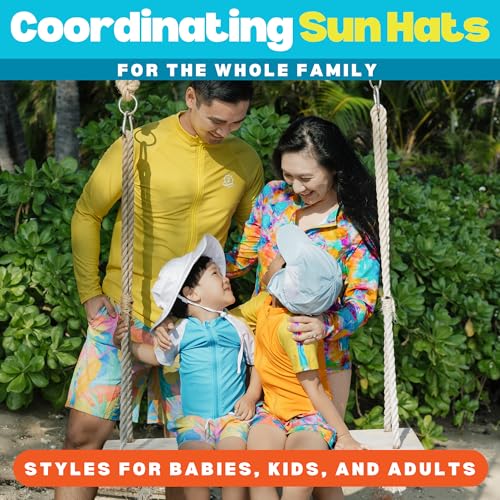 SwimZip Sun Hat with Neck Flap | UPF 50+ Protection for Baby, Toddler, and Kids