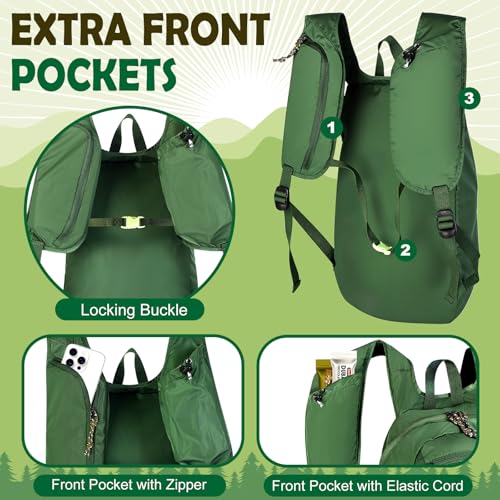 EgoNova 12L Ultralight & Thin Packable Daypack, Small Foldable Hiking Backpack Travel Bag, Water Resistant Day Pack for Me...