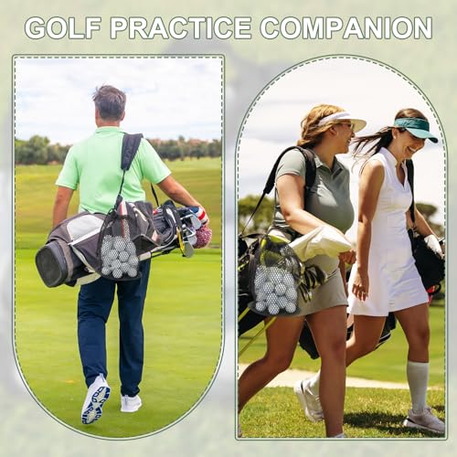 YELARXI Golf Ball Storage Bag Nylon Mesh Golf Pouch with Adjustable Drawstring Closure for Outdoor Sports Supplies