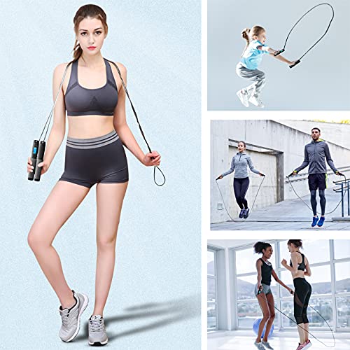 Uten Jump Rope, Skipping Rope for Women Men Kids with Ball Bearings Rapid Speed Cable and 6” Memory Foam Handles Ideal for...