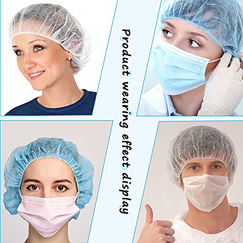 Disposable Bouffant Caps, 21inches Hair Net, Elastic Dust Cap for Food Service, Sleeping Head Cover