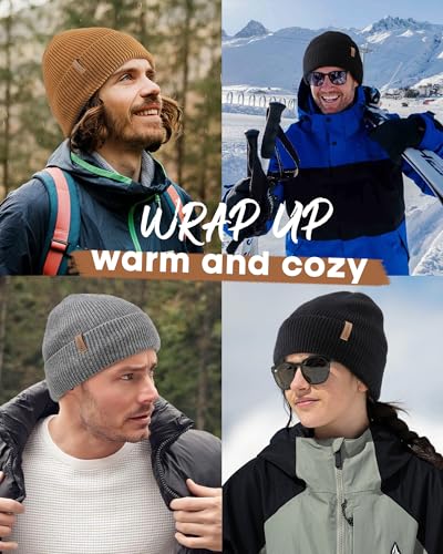 FURTALK Winter Hats for Men Women Fleece Lined Beanie Warm Cuffed Outdoor Skull Cap