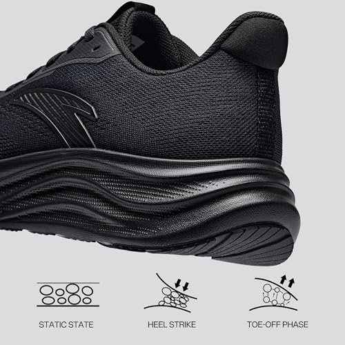 ANTA Men’s Running Shoes, Lightweight Cushioned Breathable Sneakers, Comfortable Trainers with Slip Resistant Outsole for ...
