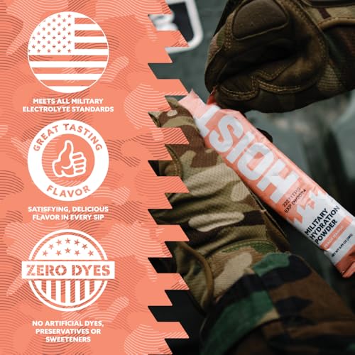 HOIST Electrolyte Drink Mix Powder Sticks – Rapid Rehydration, Military Hydration Formula – Peach Mango (12 Single-Serve P...