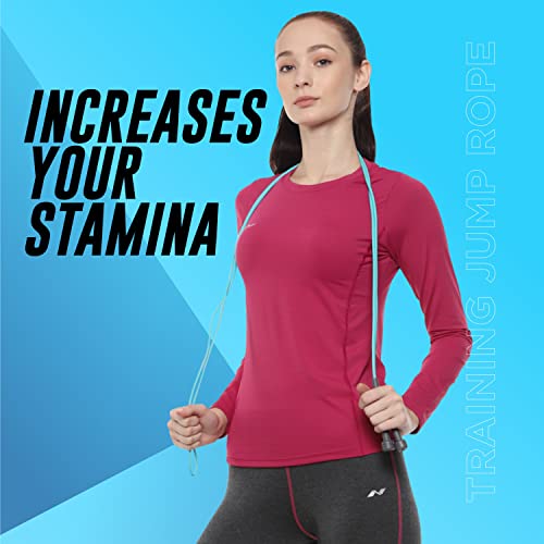 NIVIA Skipping Rope for Weight Loss & Cardio | Adjustable Jump Rope for Home Workout, Gym, Boxing & CrossFit | Smooth Rota...