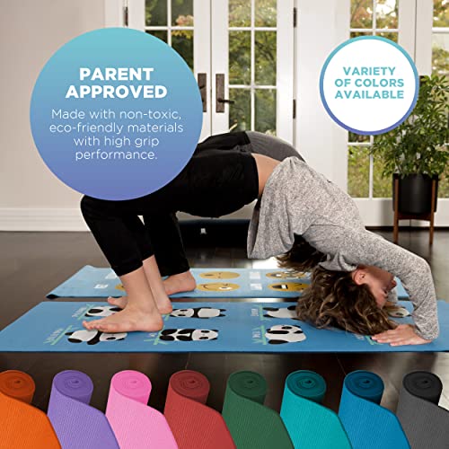 Bean Products Yoga Mat for Exercise - Non Slip Thick Comfortable Workout Floor Mat for Adults and Kids - Eco Friendly Fold...