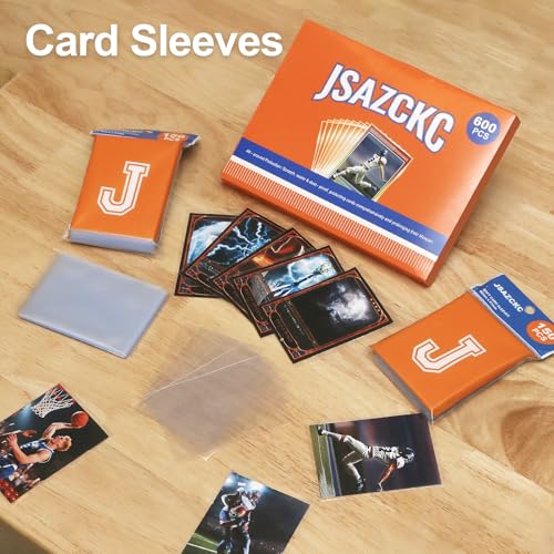 600 Pack Card Sleeves, Soft Penny Sleeves for Trading Cards, Perfect Fit for TCG, MTG, Baseball & Sports Cards