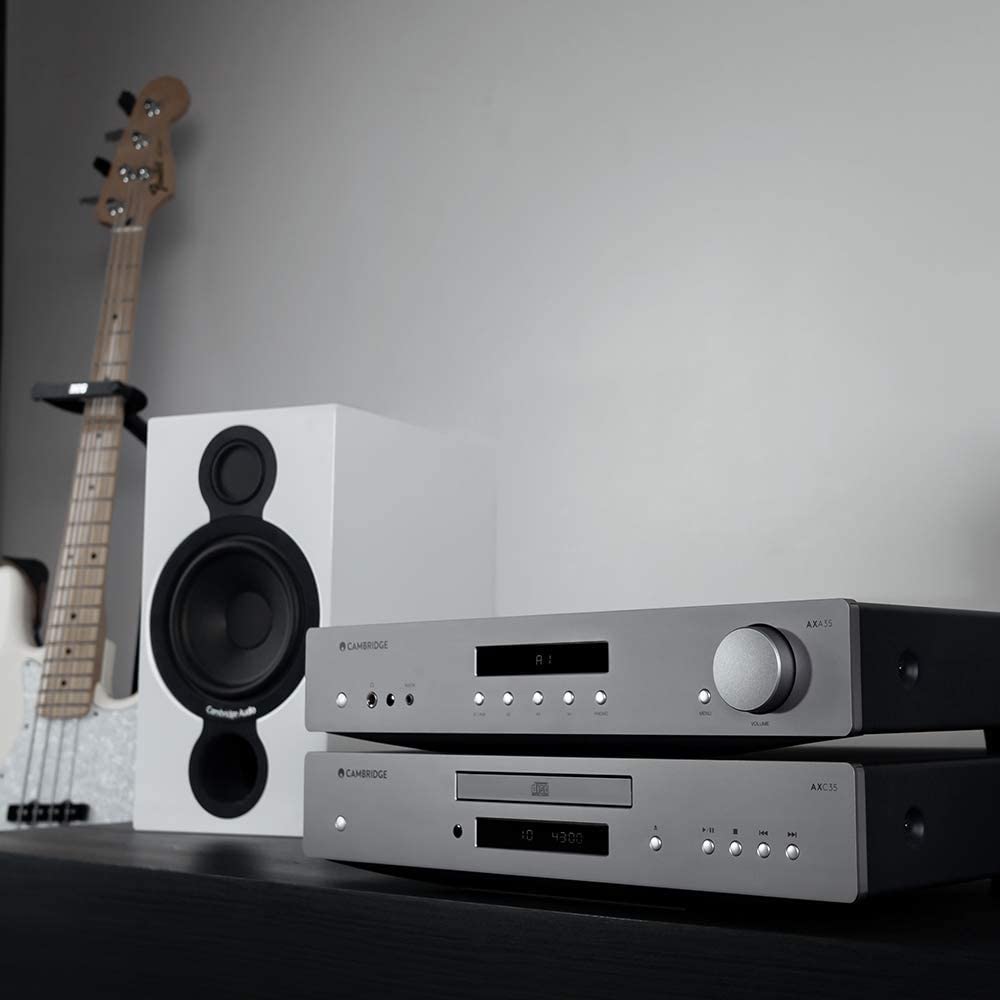 Cambridge Audio Axa35 35 Watt 2-Channel Integrated Stereo Amplifier | Built-In Phono-Stage | .25 Inch Jack, 3.5Mm Aux