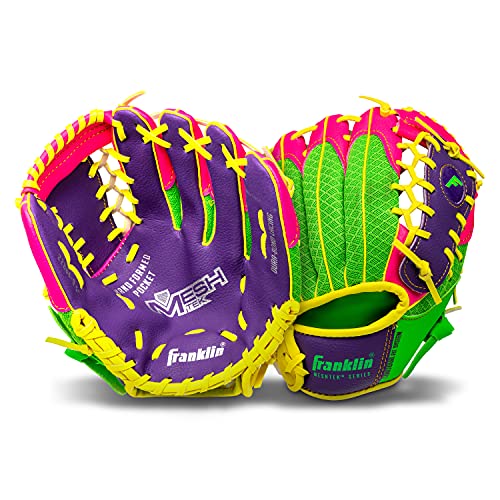 Franklin Sports Kids Baseball Glove + Foam Ball Sets - Meshtek Youth Teeball Gloves for Kids + Toddlers - Left + Right Han...
