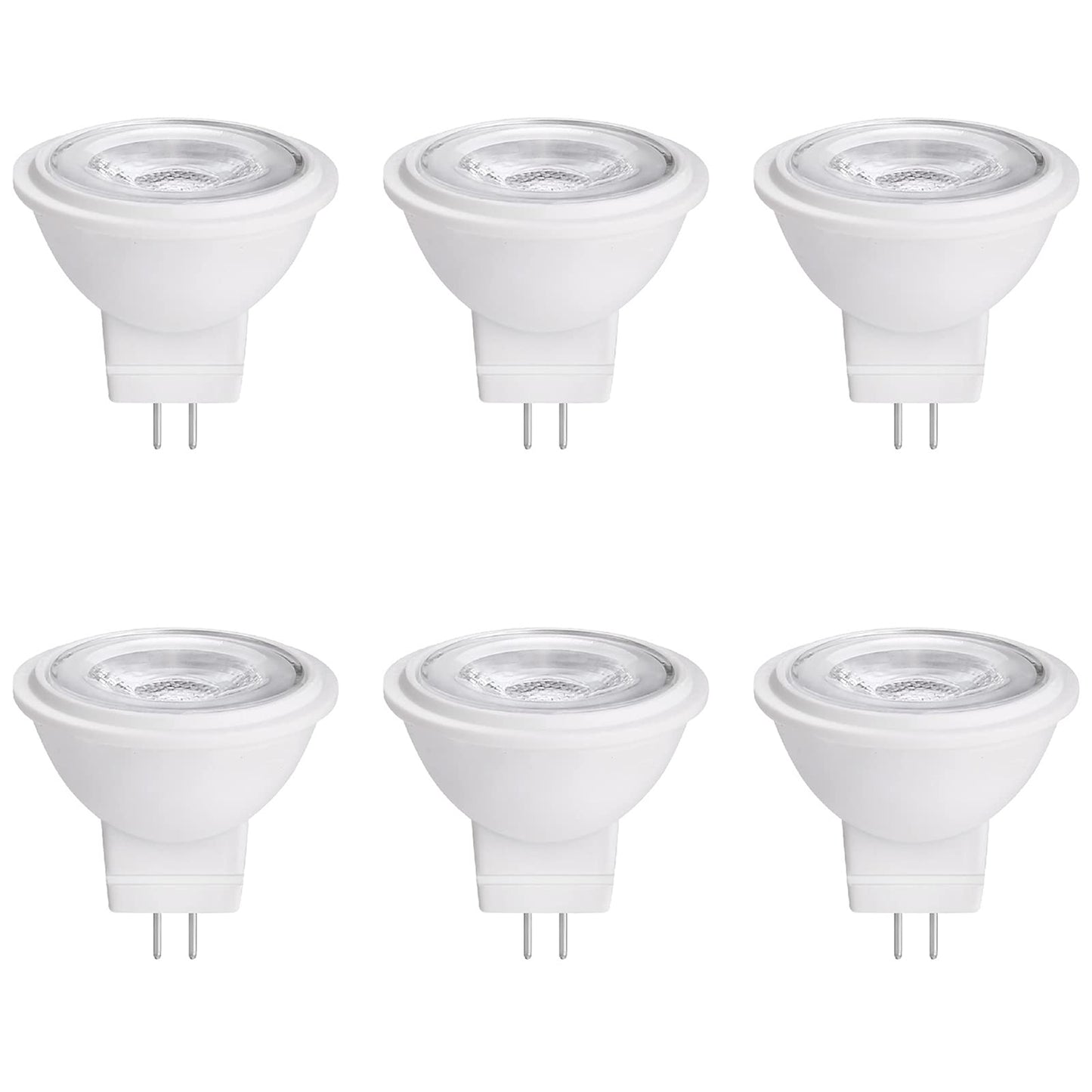 Makergroup MR11 Bi-pin LED Light Bulb 3W 12VAC/DC Warm White 2700K-3000K 6 Count