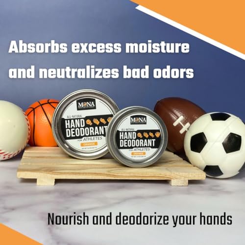 Hand Deodorant for Athletes | Deodorize and Nourish hands | Absorbs Moisture | 100% Natural, Vegan and Cruelty-Free | For ...