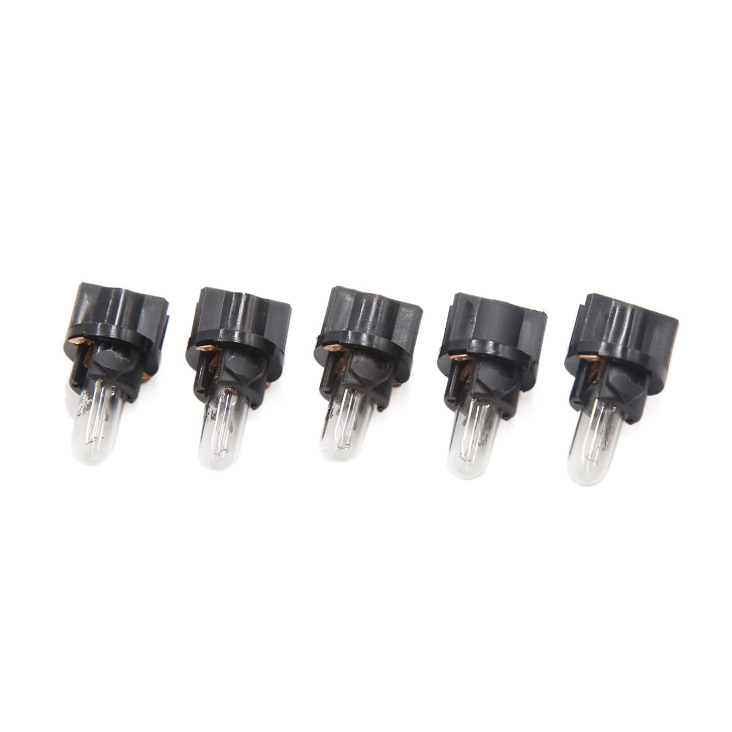 uxcell DC 12V T5-V2 Amber Dashboard Indicator Signal Light, 14 x 10 x 2 cm, Black, Plastic, Model 5841759870, 5pcs Set