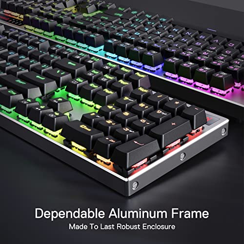 Redragon K556 PRO Upgraded Wireless RGB Gaming Keyboard, BT/2.4Ghz Tri-Mode Aluminum Mechanical Keyboard w/No-Lag Connecti...