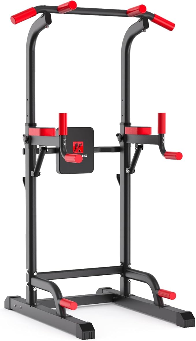 K KiNGKANG Power Tower Dip Station, Multi-Function Assistive Trainer Pull Up for Home Gym Muscle Building and Beginner Exe...