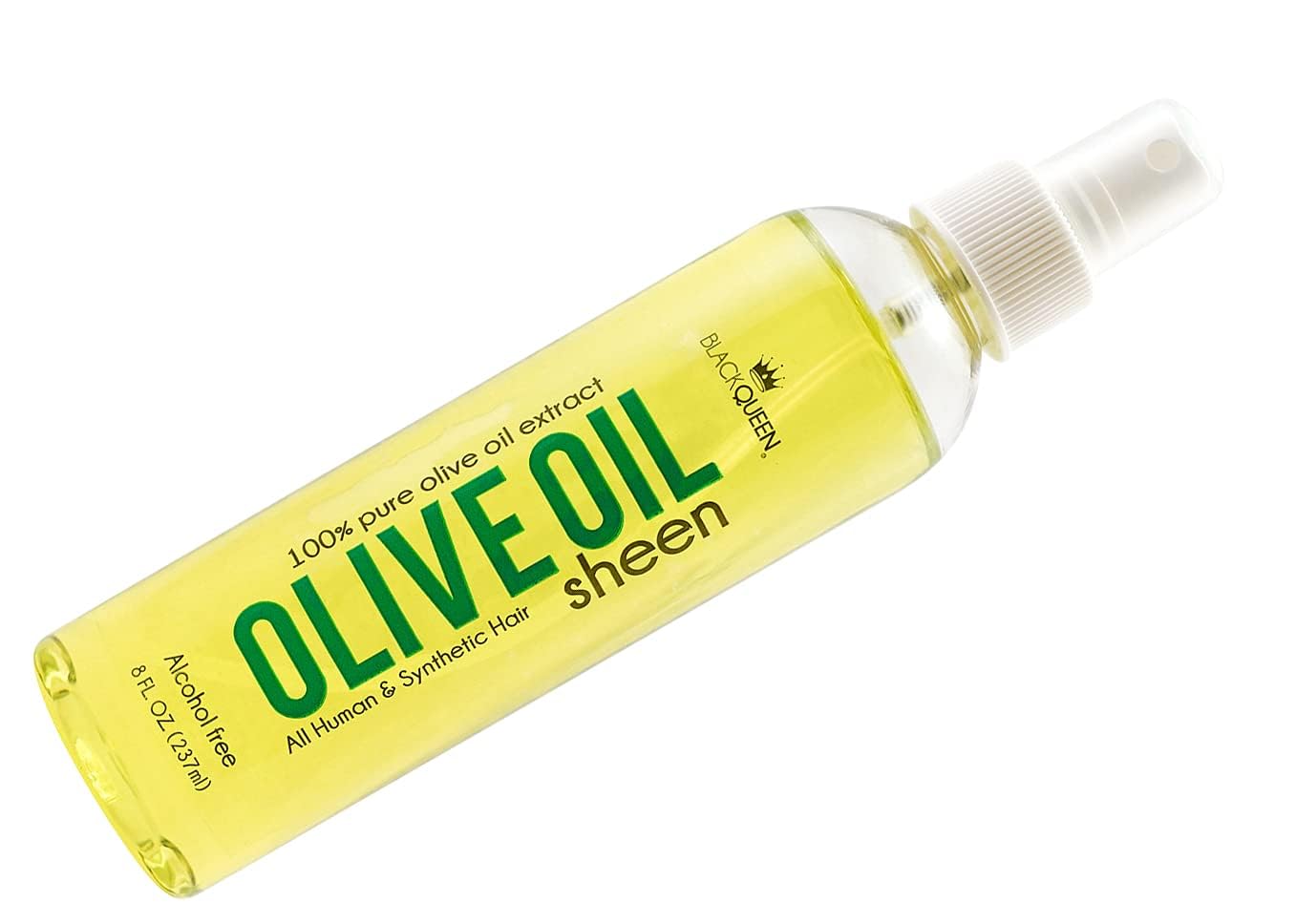 Black Queen Olive Oil Sheen Spray for Locs, Dreadlocks, Twists, Braids, Cornrows, 4C Hair - Moisturizing, Refreshing - 8 oz - Ma