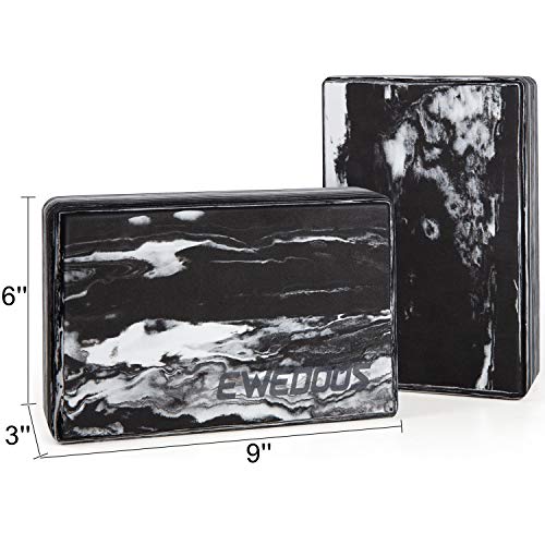 Ewedoos Yoga Blocks 2 Pack Eco Friendly Yoga Block High-Density Non-Slip Yoga Block Set for Yoga Pilates