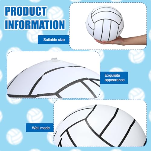 Poen 12 Pcs Inflatable Volleyball 8 Inch Water Pool Volleyball with Pump Sports Blow up Beach Balls for Adults Teenagers O...