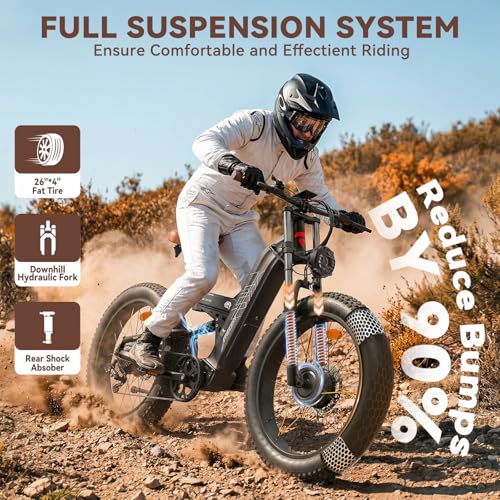 FREESKY 4000W Dual Motor Electric Bike for Adults, 48V 30AH Samsung Cells Battery 120Miles Range, 40MPH AWD Fast E-Bike, 2...