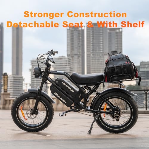 HAPPYRUN Electric Bike for Adults,2000W 48V38Ah Detachable Dual Battery Ebike for Adults 85+ Mile 36MPH Top Speed E Bike A...