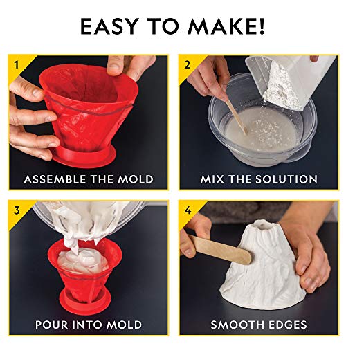 National Geographic Ultimate Volcano Kit – Erupting Volcano Science Kit for Kids, 3X More Eruptions, Pop Crystals Create E...