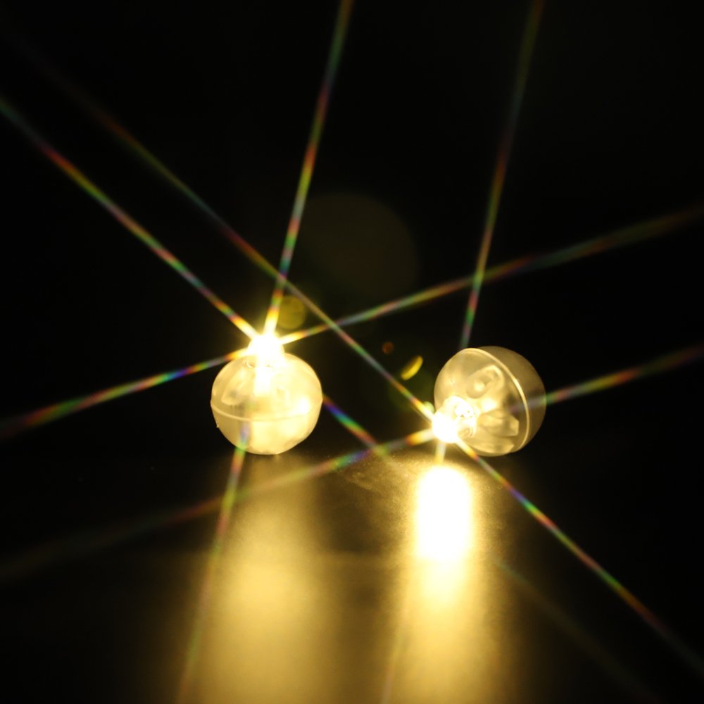 Neo Loons 50Pcs/Lot 50 X Warm White Round Led Ball Lamp Balloon Light Long Standby Time For Paper Lantern Balloon Light Party Wedding Decoration