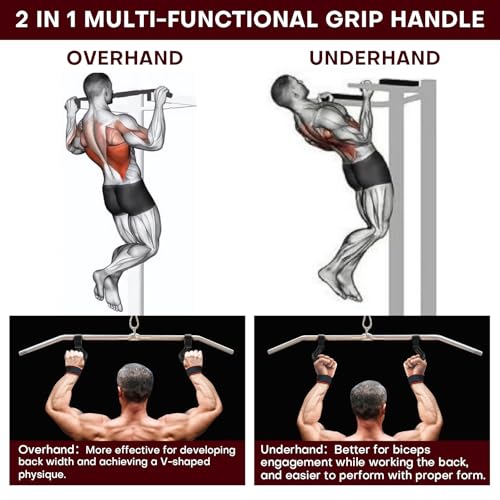 Rolitwils Neutral Grip Pull Up Handles - Heavy Duty Multi-Purpose Handles for Pull Ups & Deadlifts - Ergonomic Workout Han...