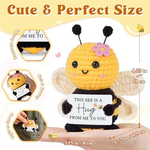 HeyPieces Get Well Soon Gifts for Women Men After Surgery, Positive Collectible Bee Gifts with Inspirational Card, Feel Be...